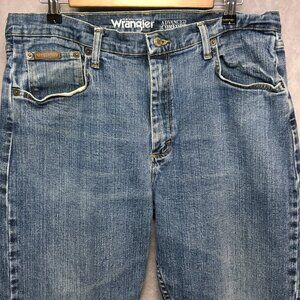 Wrangler Mens Jeans Blue size 34 36x30 Advanced Comfort Fit Stretch Flex Denim